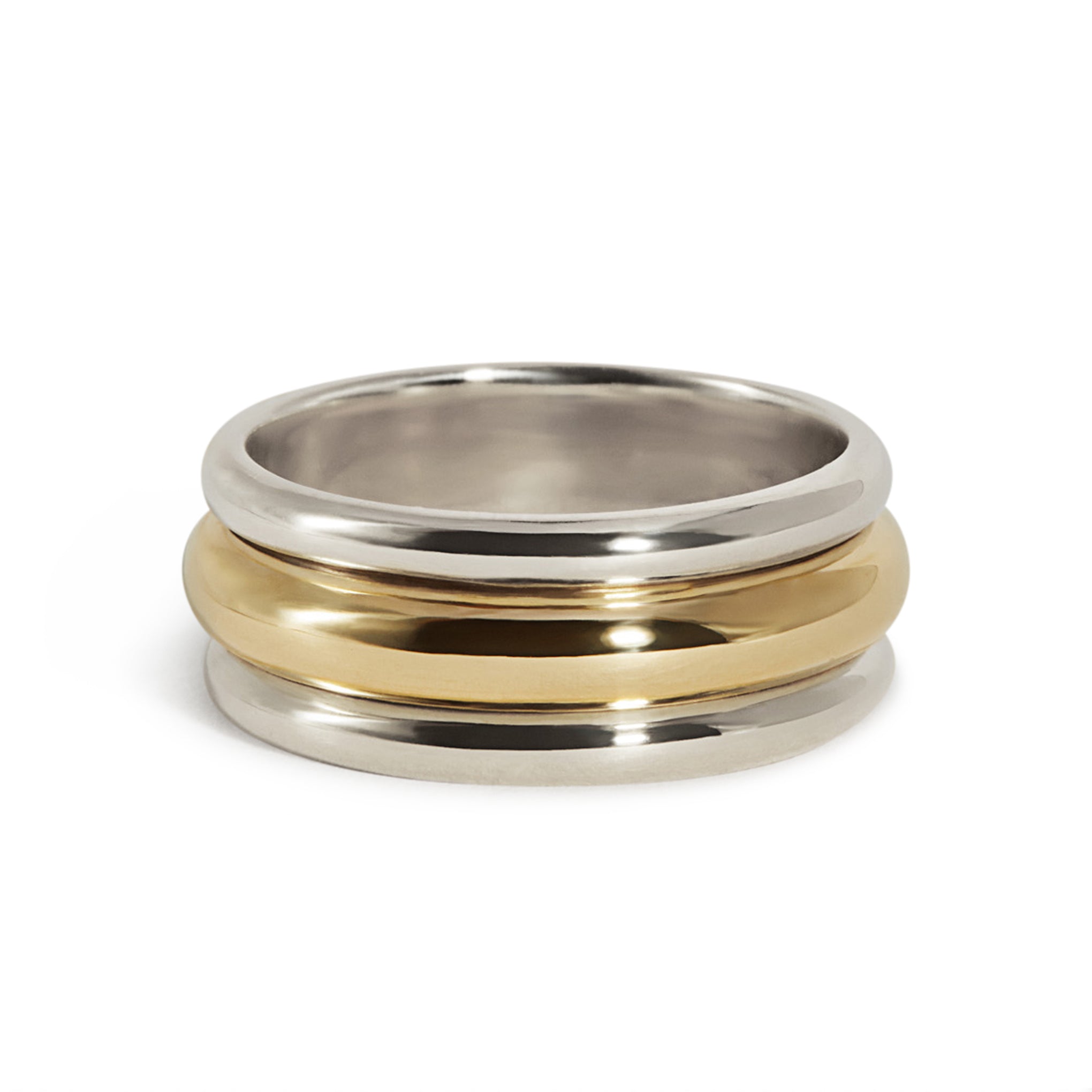 Pivot Ring III – 14k Yellow/ 14k White Gold