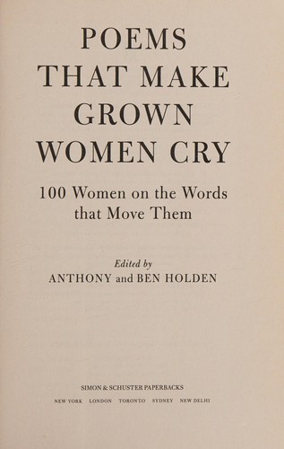 Poems That Make Grown Women Cry cover