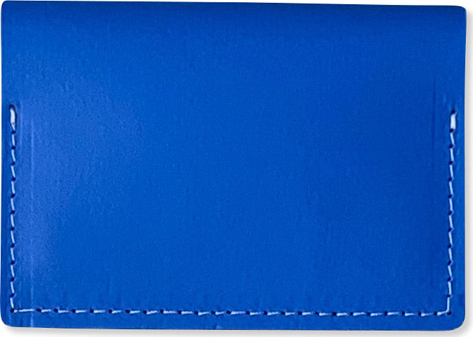 Primary Recycled Leather Wallet – Blue/ Red
