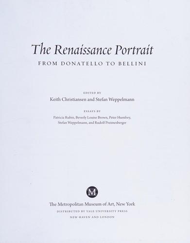 Renaissance Portrait: From Donatello to Bellini cover