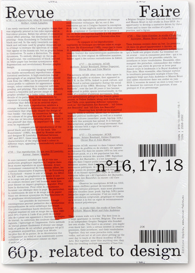 Revue Faire — no. 16, 17, 18
