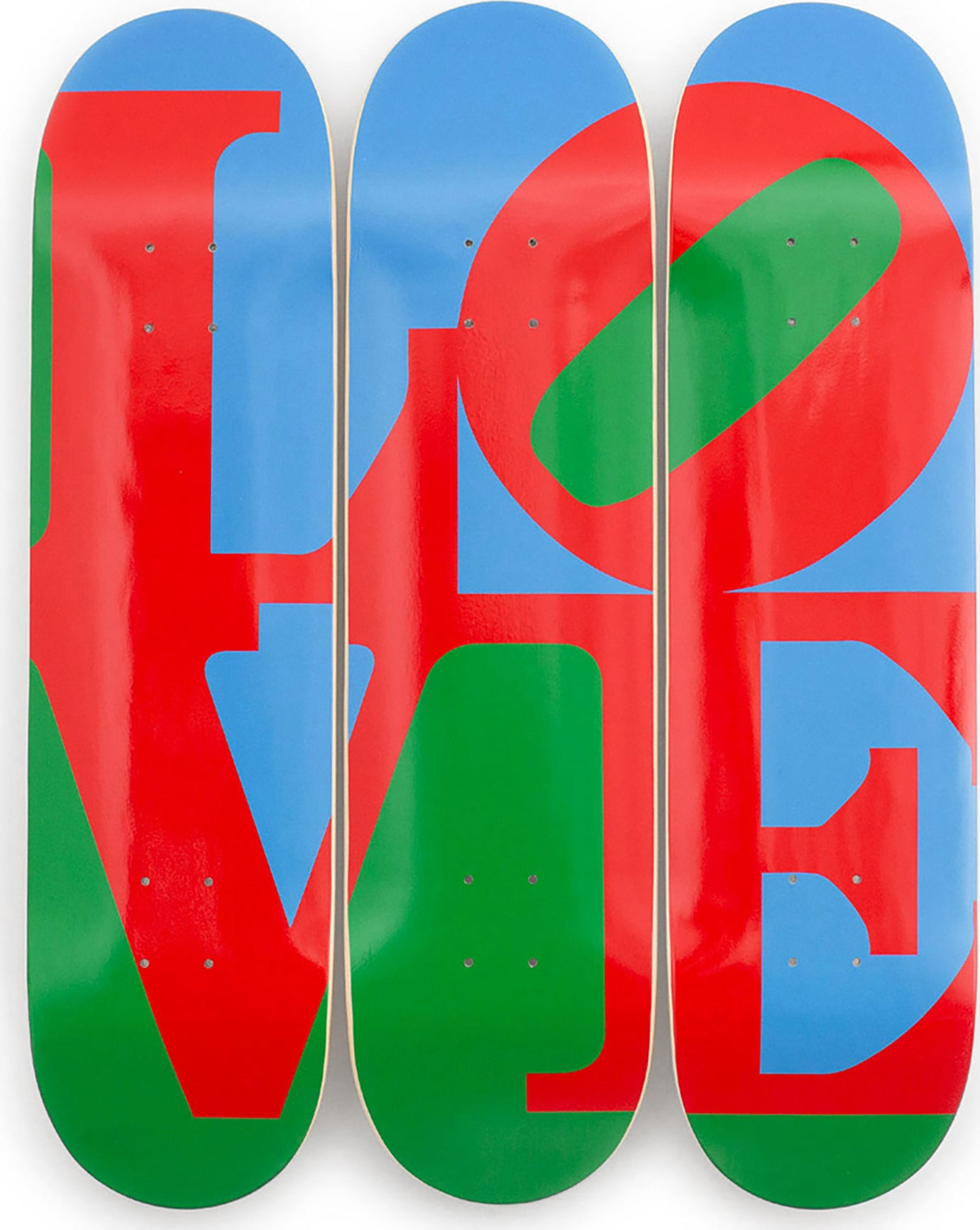 Robert Indiana LOVE Skateboard Triptych