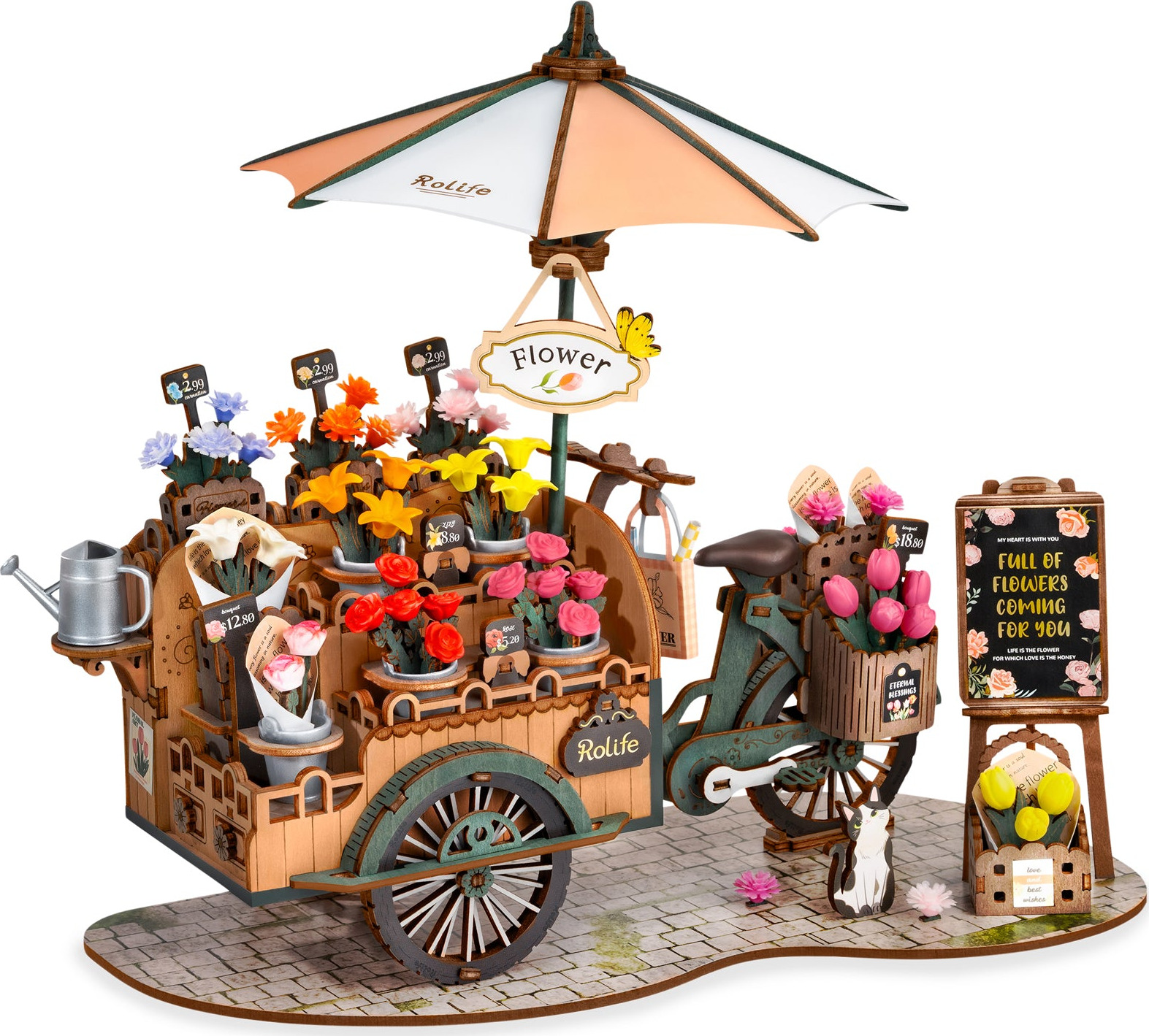 Rolife DIY Blossom Cart 3D Puzzle