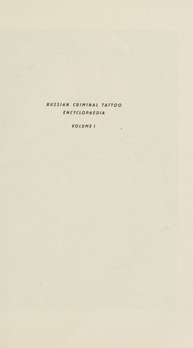 Russian Criminal Tattoo Encyclopaedia, Volume II cover