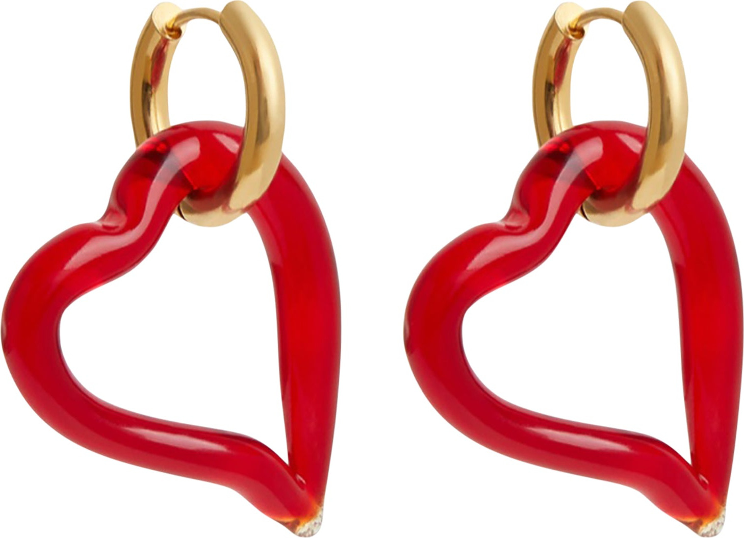 Sandralexandra Heart Of Glass Earrings – Red