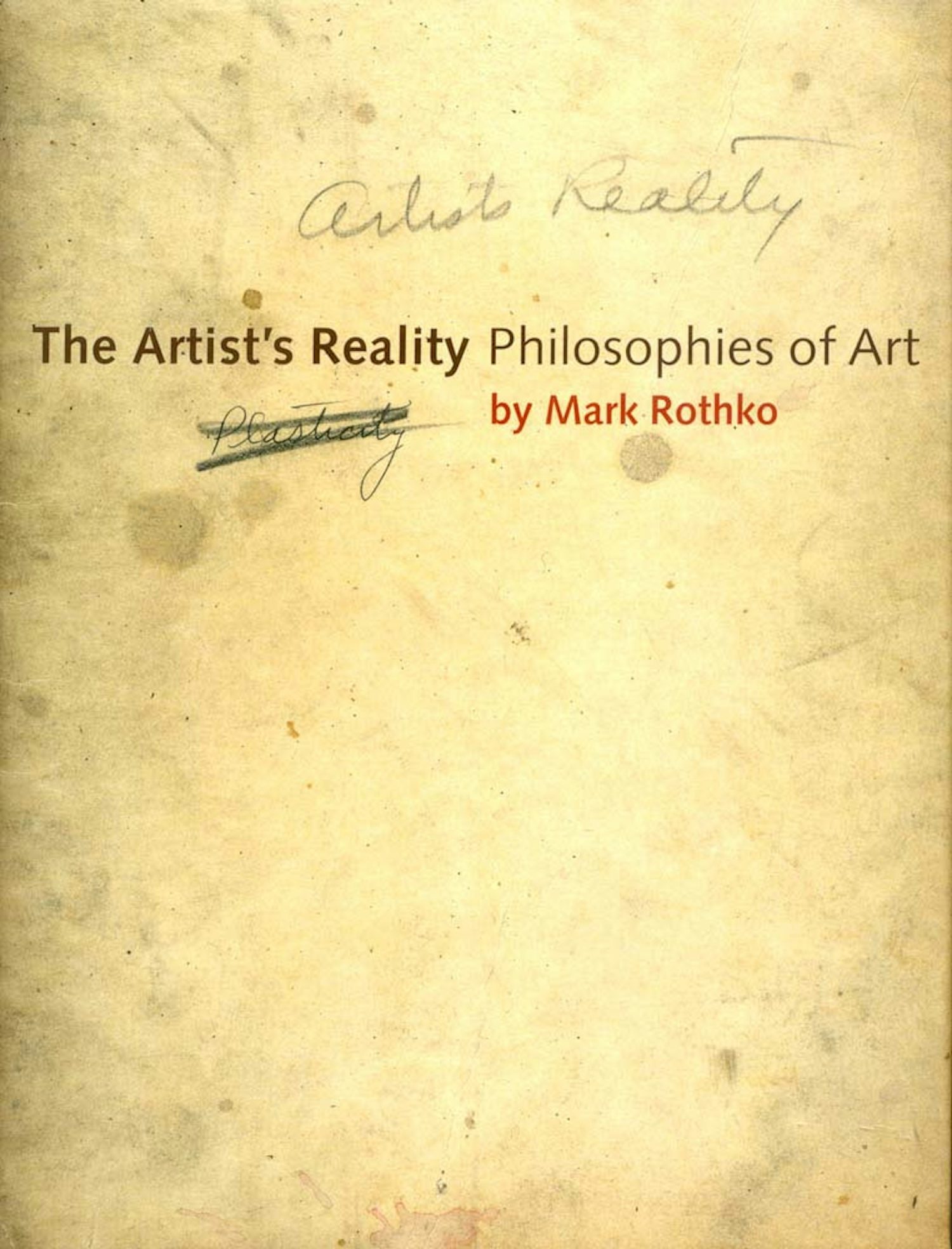 The Artist’s Reality cover