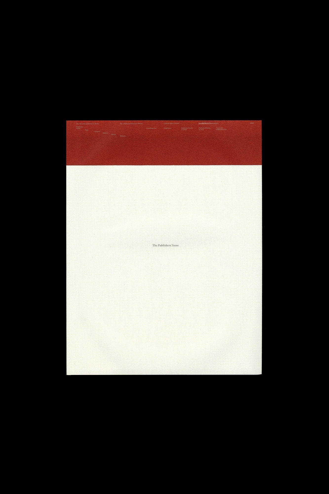 The Most Beautiful Swiss Books 2020