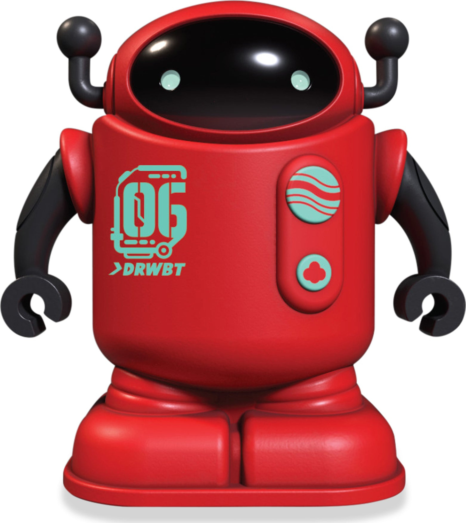 Tiny Tracerbot Toy – Red