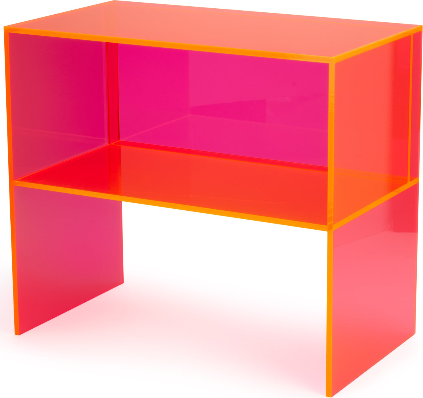 Two-Way Side Table – Neon Orange/ Neon Pink