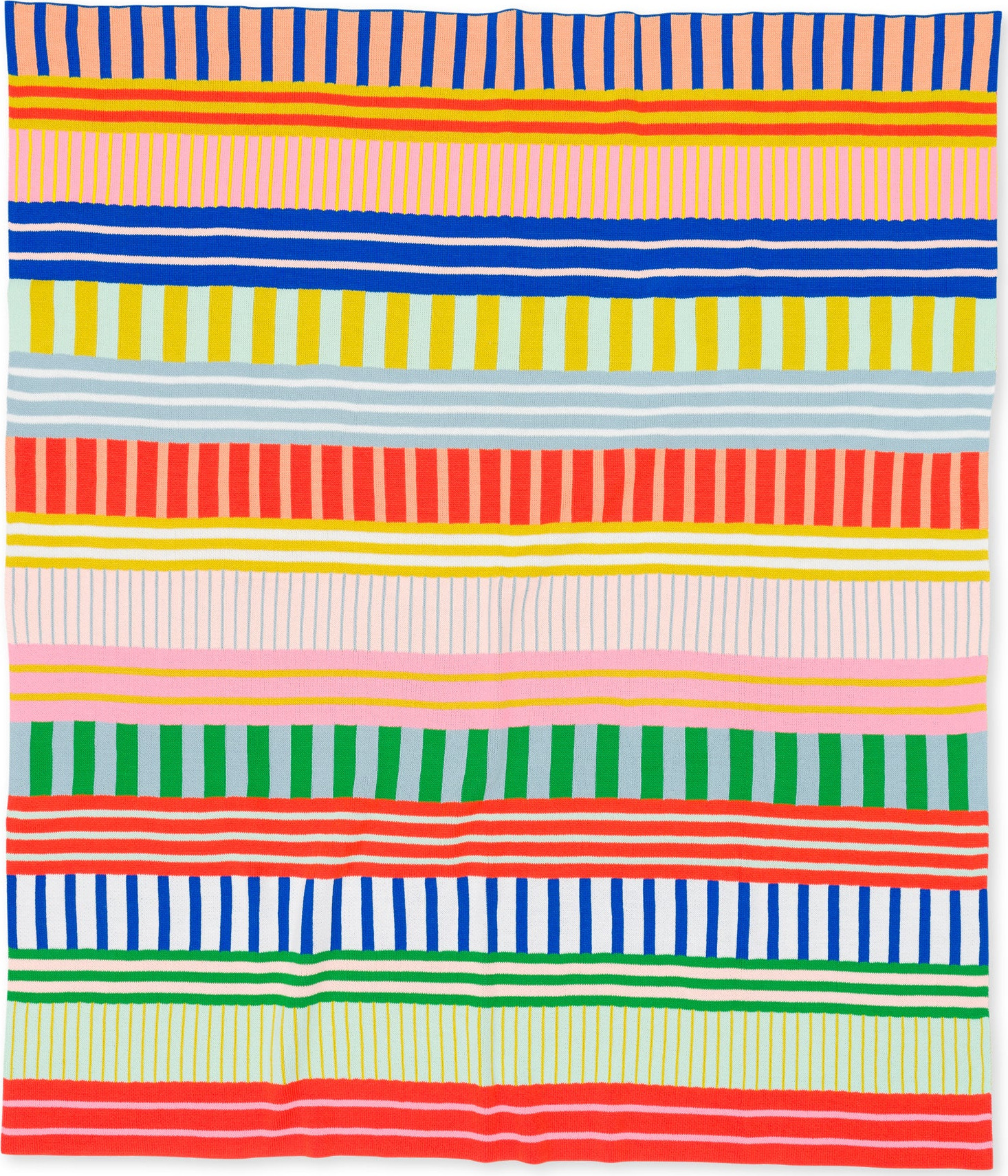 Verloop Patchwork Stripe Throw in Recycled Yarn