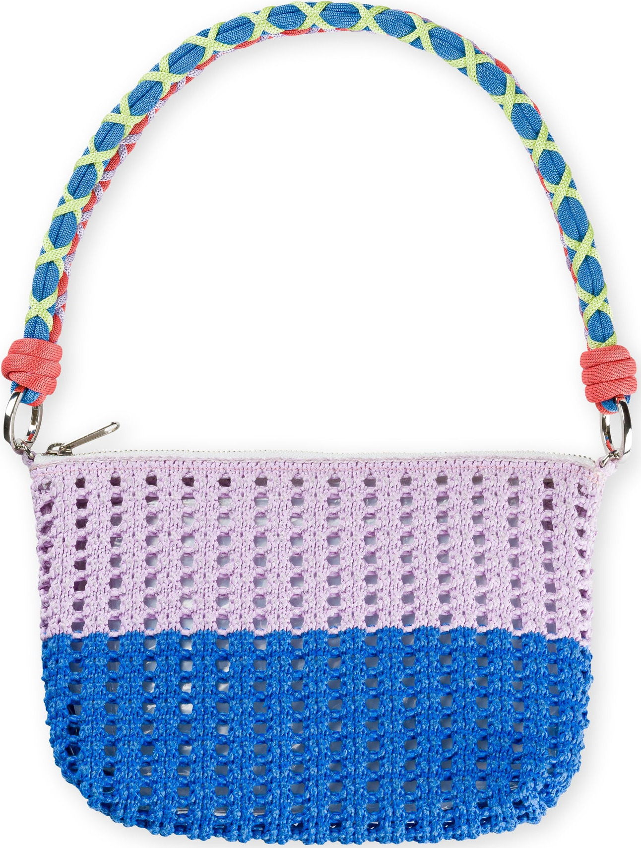 Verloop Striped Raffia Zip Handbag