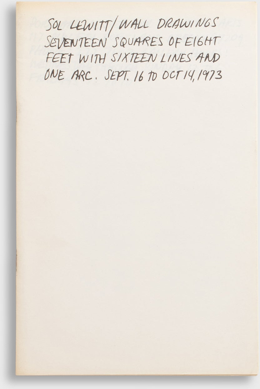 Wall Drawings: Seventeen Squares of Eight Feet with Sixteen Lines and One Arc