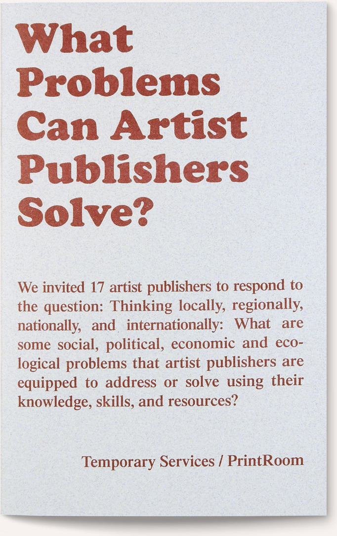 What Problems Can Artist Publishers Solve?