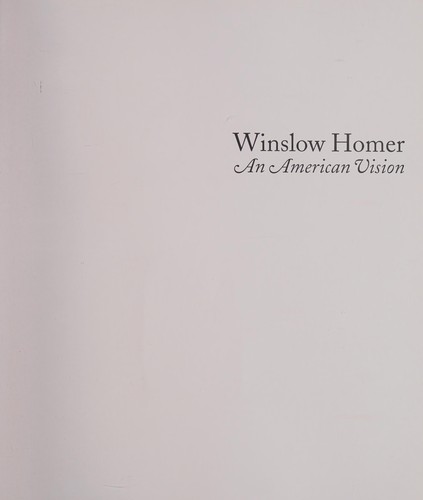 Winslow Homer: An American Vision cover