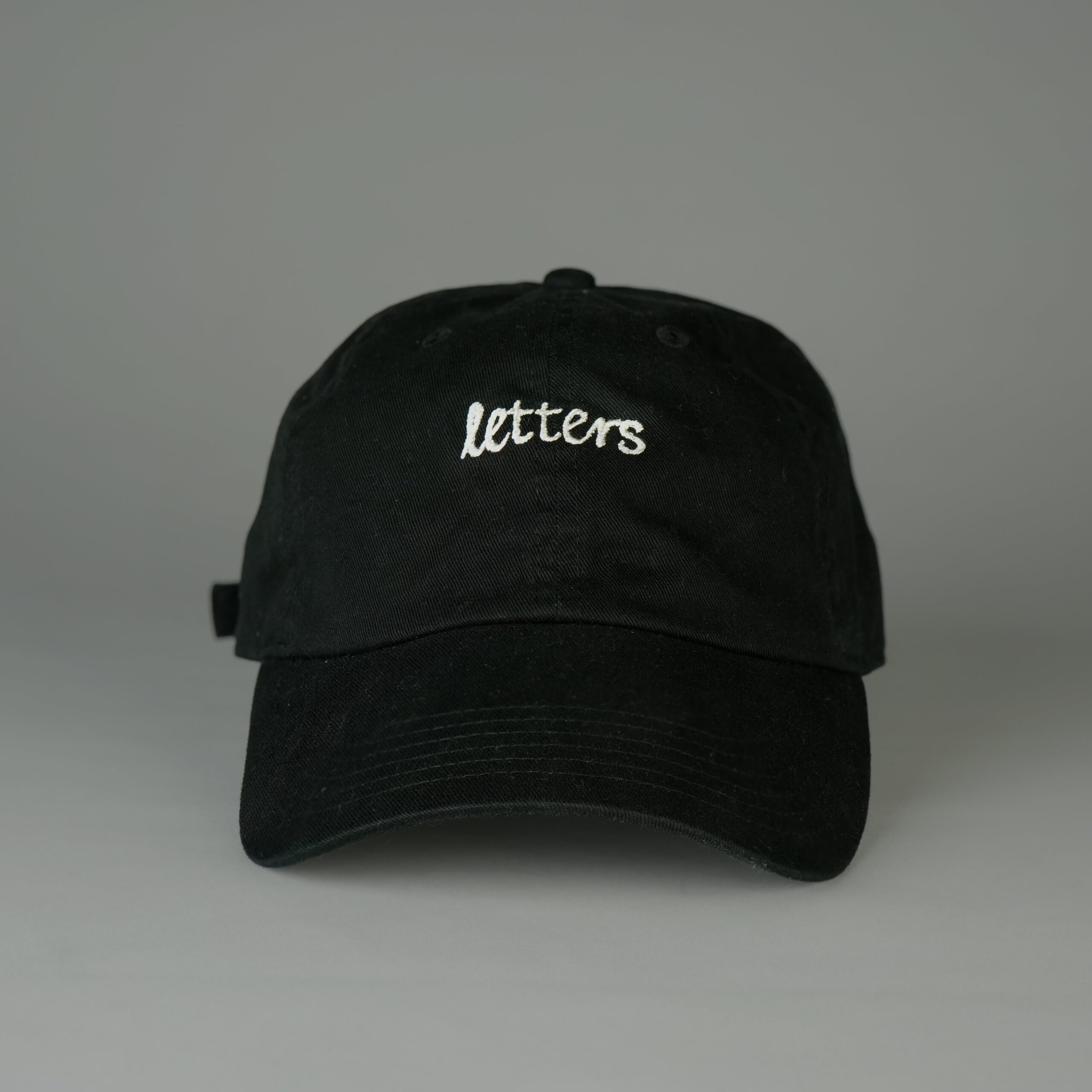 “Letters” Hat (Black Cotton)