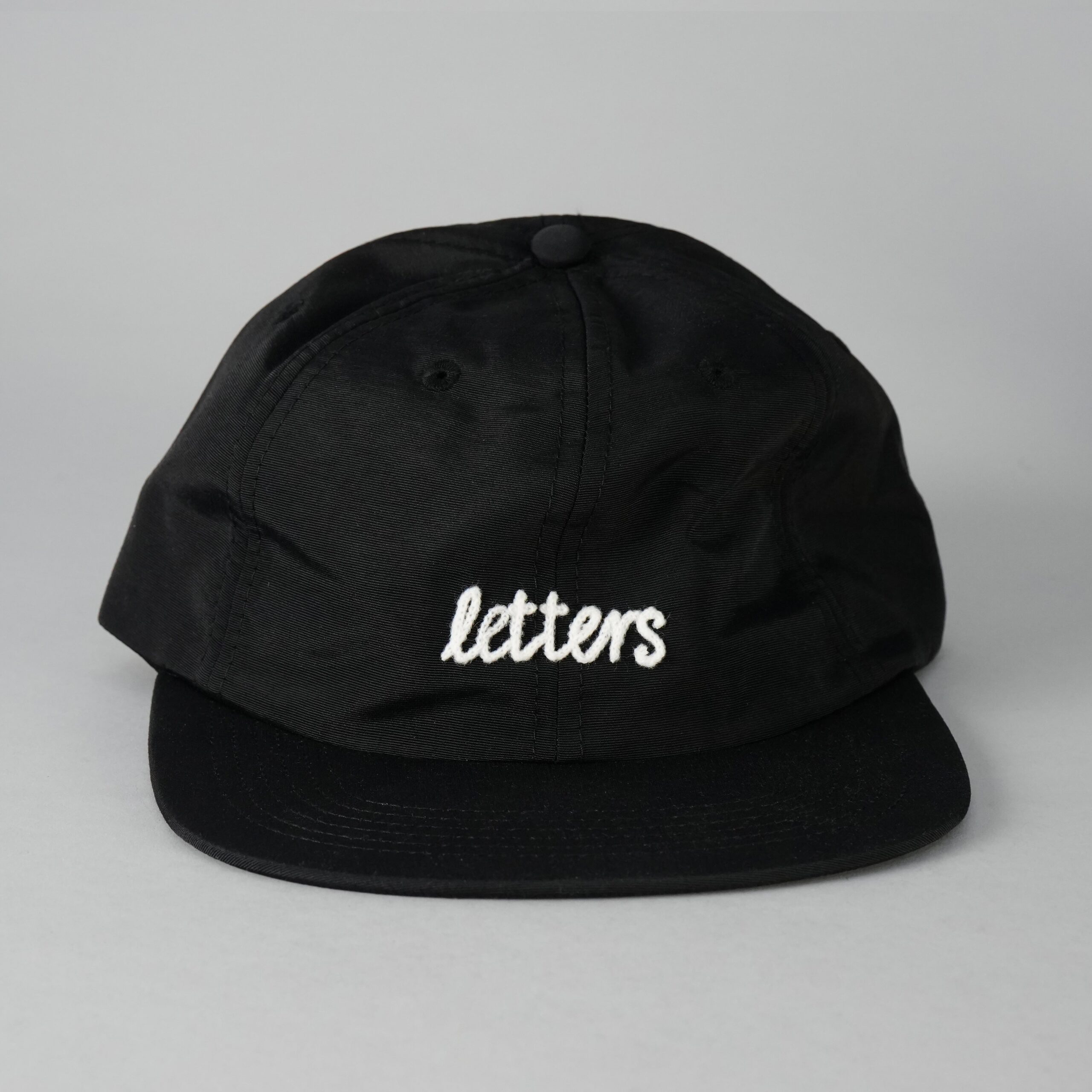 Letters Hat (Black, Poly Cotton Blend)